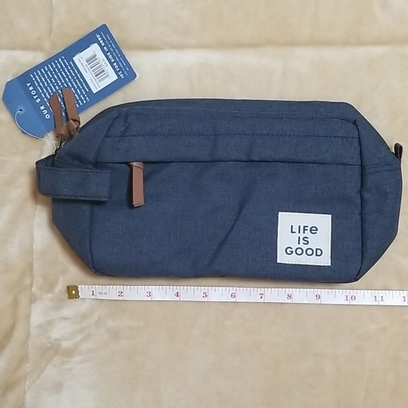 Life Is Good Blue Dopp Kit Toiletry travel bag - Picture 4 of 8